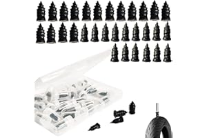 HZMM 30 Pcs Tire Repair Rubber Nail, Tire Repair Nail Tire Repair Rubber Screws Fast Tool Self-Service Tire Repair Nail Vacuum Tire Repair Rubber Nail, Suitable for Car Motorcycle Jeep Tire Puncture Repair