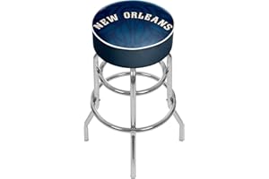 TRADEMARK GLOBAL Trademark Gameroom NBA1000-NOP3 NBA Padded Swivel bar Stool - City - New Orleans Pelicans