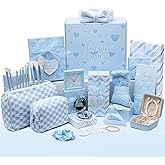 Joyliss Easter Gifts for Tween & Teen Girls, 11PCS Birthday Gifts Basket Teen Girls Gifts Trendy Stuff with Empowering Challenges & Makeup Brushes & Bag, Positive Wrapped Gift Box for Daughter Niece