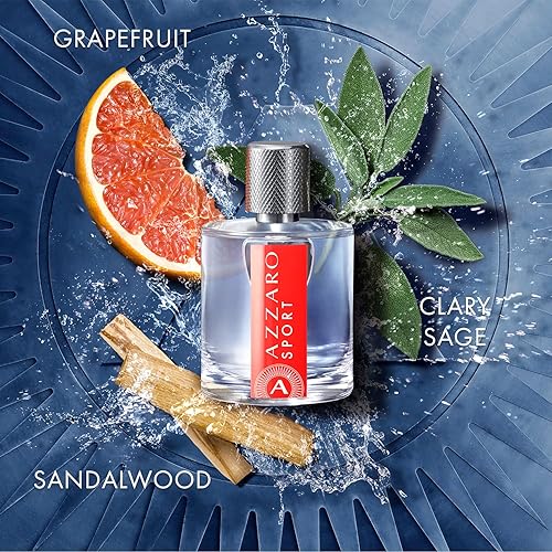 Azzaro Sport Eau de Toilette Fresh Clean Mens Cologne Citrus