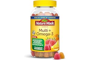 Nature Made Multivitamin + Omega-3, Multivitamin Gummies for Women and Men, Daily Nutritional Support, 140 Adult Gummy Vitamins & Minerals, 70 Day Supply
