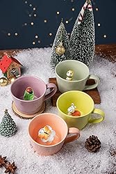 DIHOclub Ceramic Ladybug Cup Hidden 3D Animal
