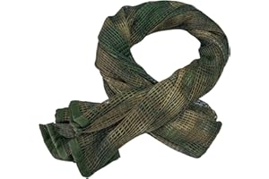 GRVCN Sniper Veil Tactical Scarf Military Body Camo Mesh Net, Double-Sided Camouflage Pattern Scarf