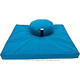 Bean Products Zafu and Zabuton Meditation Cushion Set, Cotton, 100% Organic Cotton or Hemp - Organic Buckwheat Fill - Made in USA