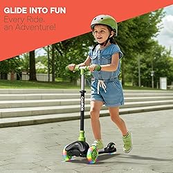 Black & Green Mini 3 Wheel Scooter for Kids