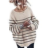 GUNEST Oversized Sweaters for Women Trendy Chunky Batwing Long Sleeve Casual Crewneck Ribbed Pullover Tunic Sweater