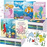 Estune 40 Pcs Ocean Coloring Books Bulk Under The Sea Party Favors Mini Small Coloring Book Bulk Birthday Party Gift Classroom DIY Craft Home