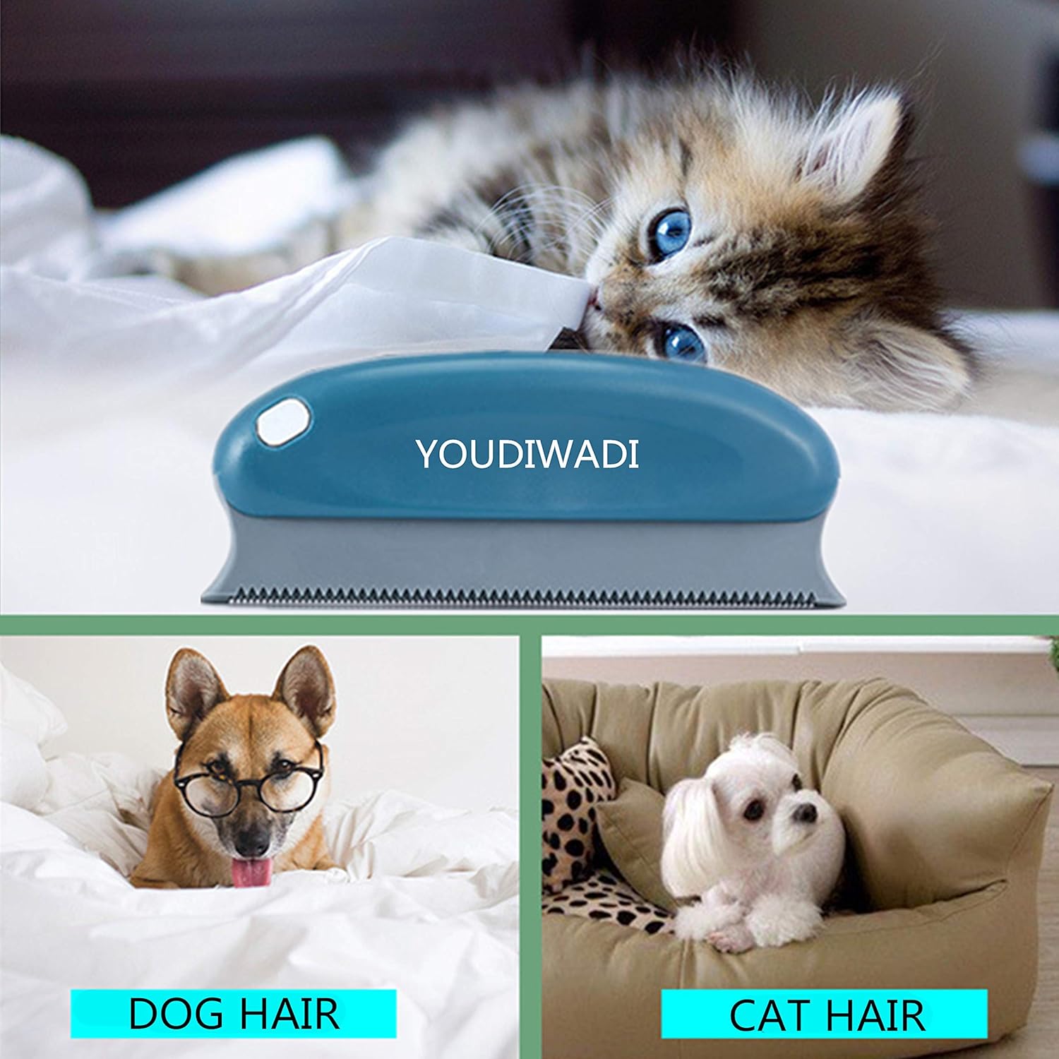 YOUDIWADI Pet Hair Remover Brush Pet Hair Detailer Dog Hair Remover Cat Hair Remover, Professional Hair Remover Brush for CleaningCarpets, Sofas, Home Furnishings and Car Interiors