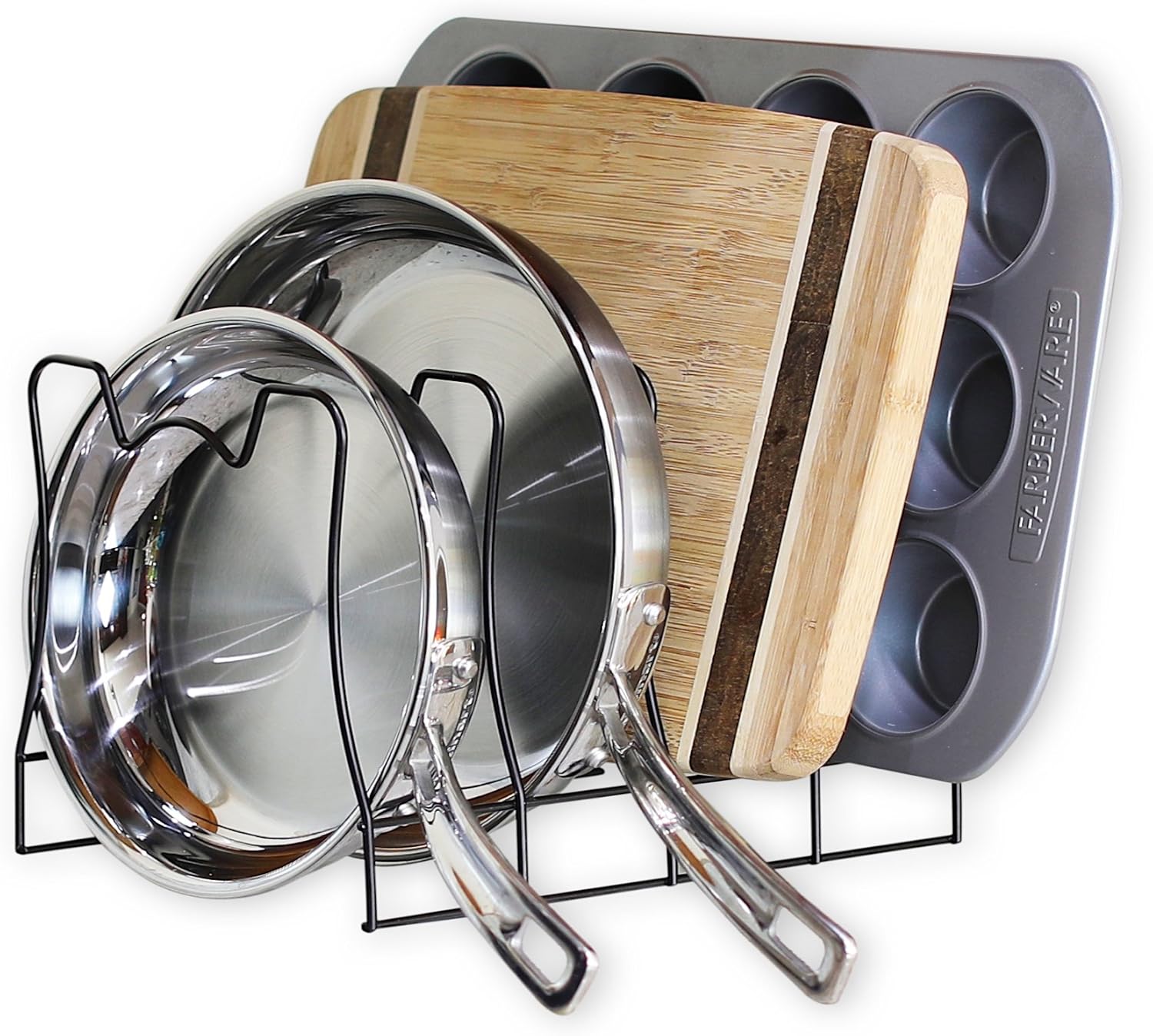 Simple Houseware SimpleHouseware Kitchen Pot Lid Rack Holder Organizer, Bronze: Kitchen & Dining