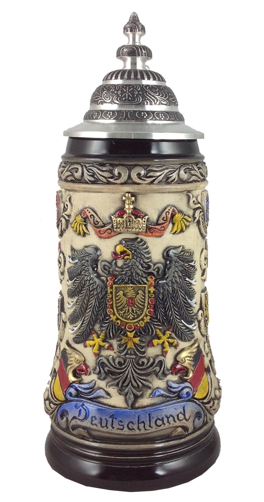 Zöller & Born German Beer Stein Germany with State Coat of Arms Stein 0.5 Liter tankard, Beer Mug ZO 1939/906