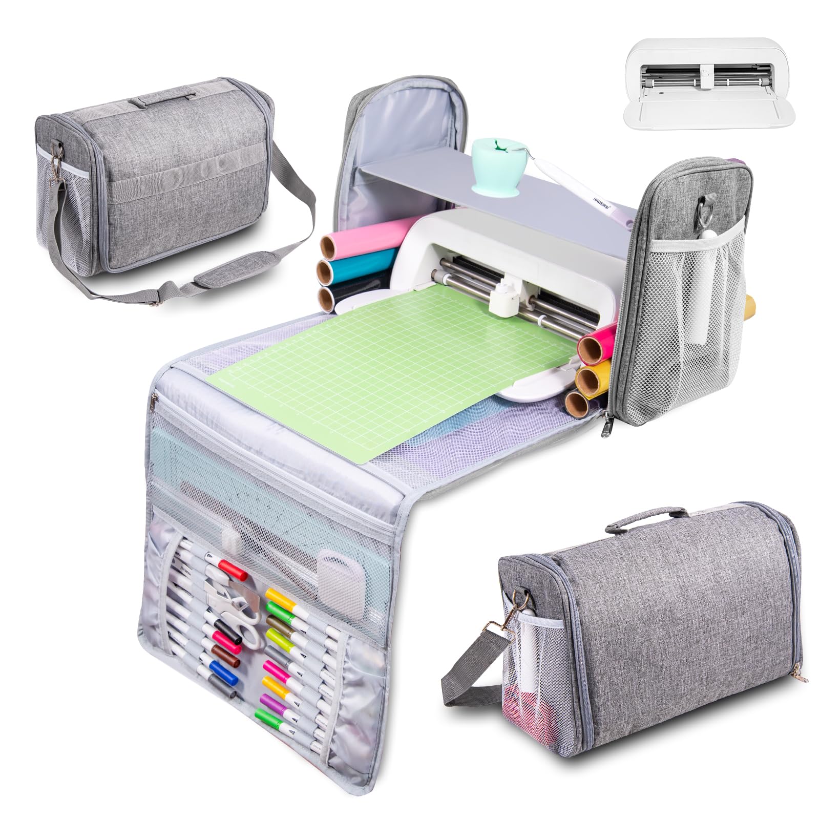 Photo 1 of 3 In 1 Carrying Case for Cricut Joy Xtra,Dust Cover for Cutting Machine,Accessories Tote Bag,Fully Open Designed Storage bag,Compatible with All the Craft Essential Tools and Supply