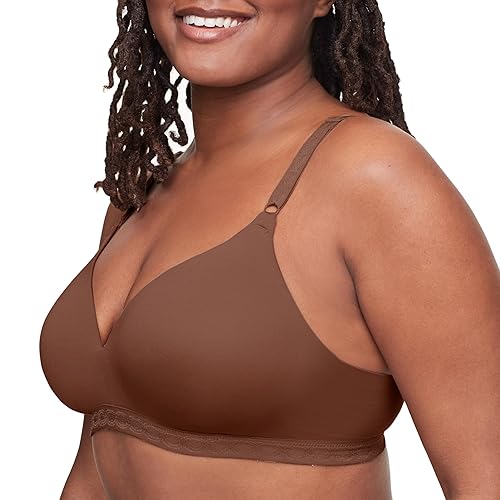 Warner's Womens Cloud 9 Super Soft Wireless Lightly Lined Comfort 1269 Bra, Mahogany, 34A US