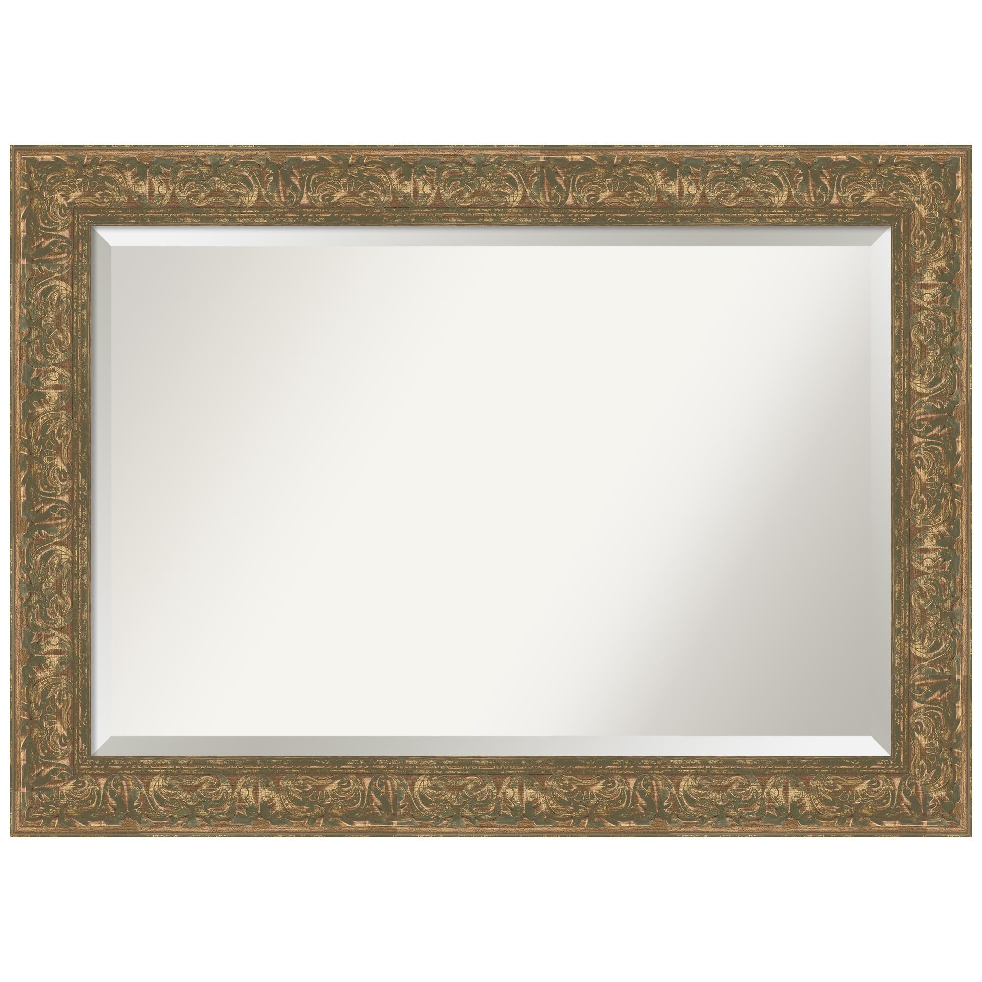 Amanti Art Bronze Bathroom Mirror for Over Sink, 31x43 Luxe Bronze Gold Rectangle Vanity Mirror, Large Traditional Frame, Hangs Horizonally and Vertically, Bathroom Wall Decor, Beveled Edge Image Amanti Art Bronze Bathroom Mirror for Over Sink, 31x43 Luxe Bronze Gold Rectangle Vanity Mirror, Large Traditional Frame, Hangs Horizonally and Vertically, Bathroom Wall Decor, Beveled Edge Image