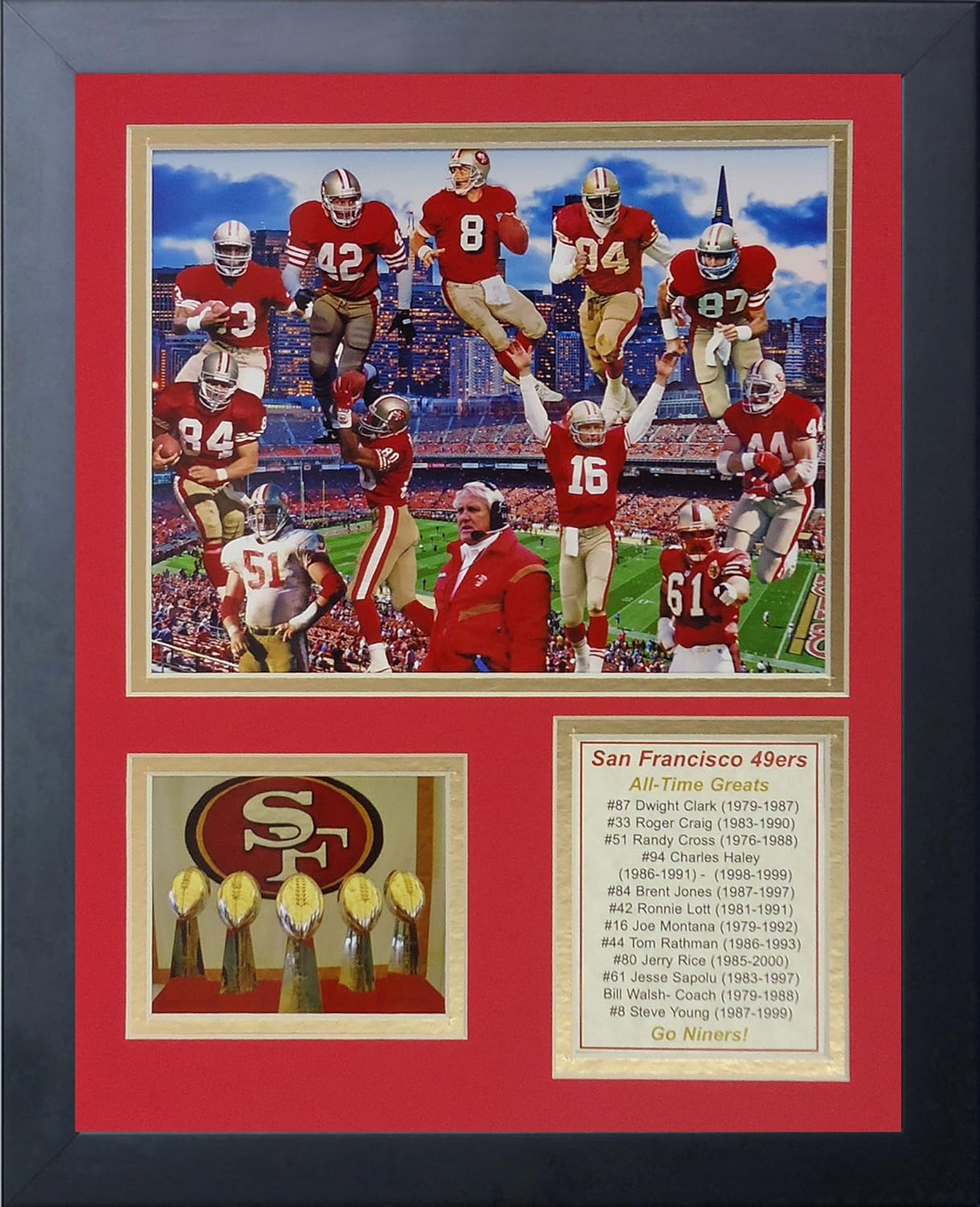 Legends Never Die NFL All Time Greats Framed Photo Collage