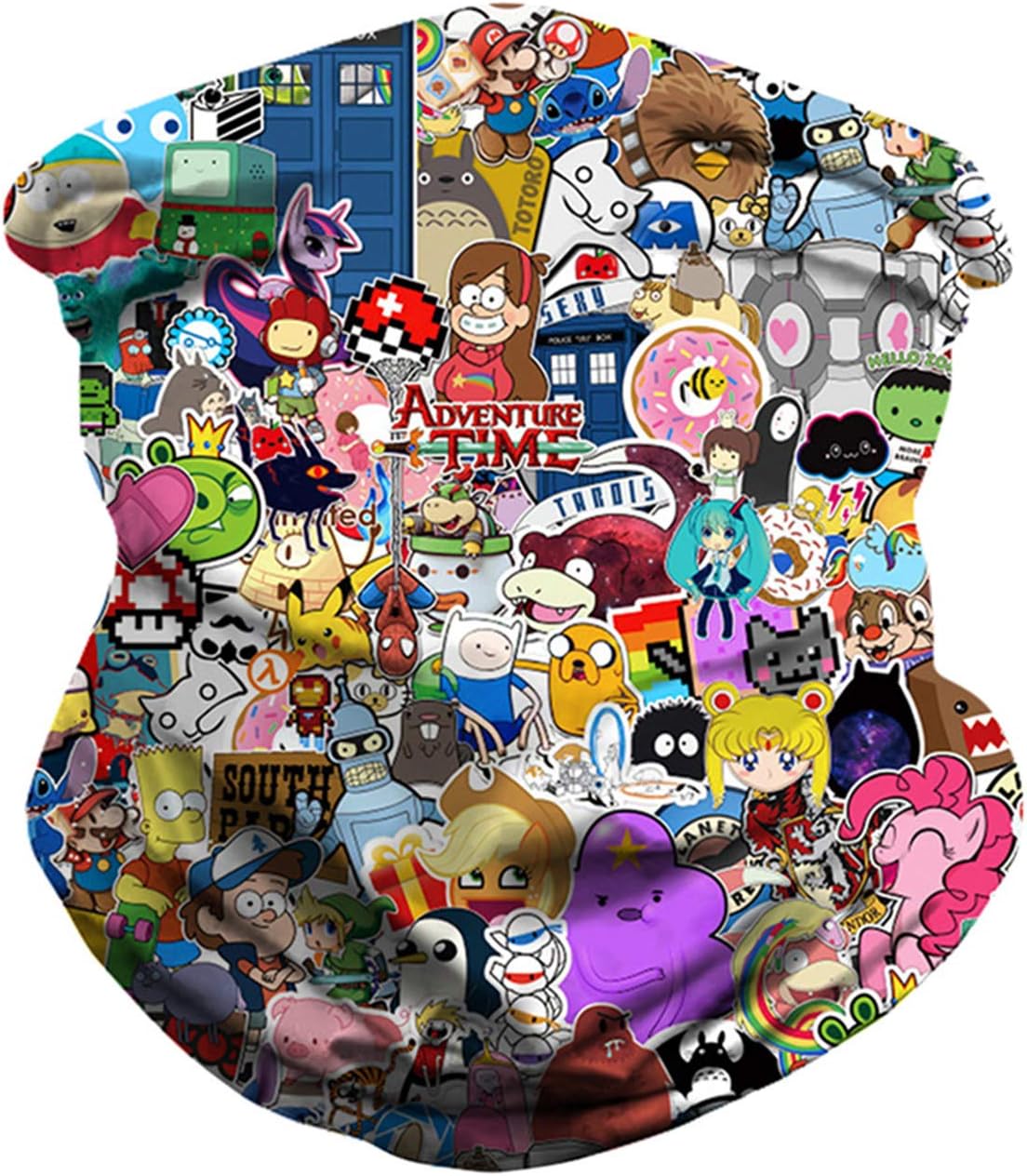 Unisex Seamless Bandana for Rave Face Bandana Dust Wind UV Sun Protection Neck Gaiter Tube Headwear for Women Men Festival Party Motorcycle Riding Fishing Hunting Outdoor Cartoon