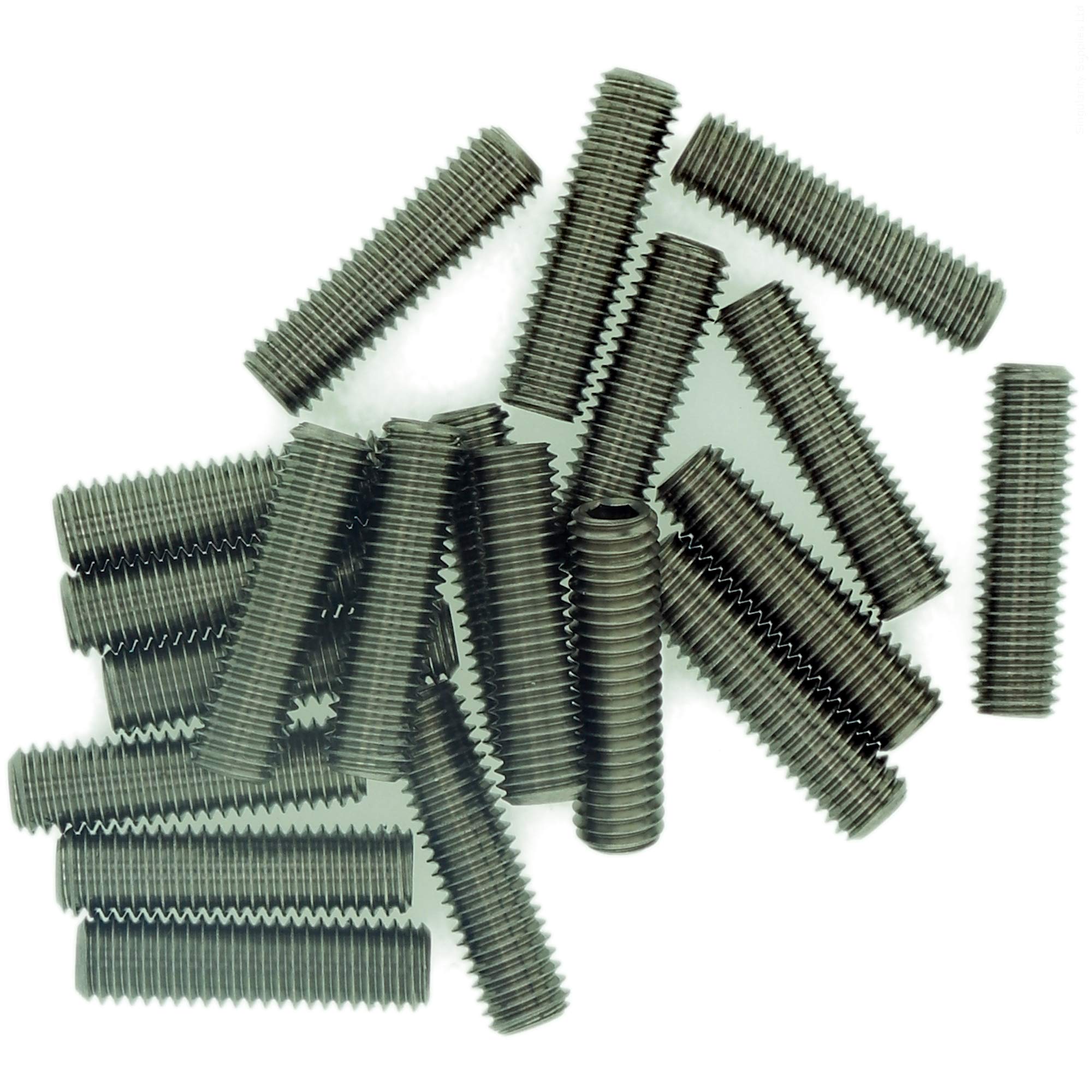 M3 (3mm x 3mm) Hex Socket Grub Screw (Flat Point) - Stainless Steel (A2) (Pack of 20)