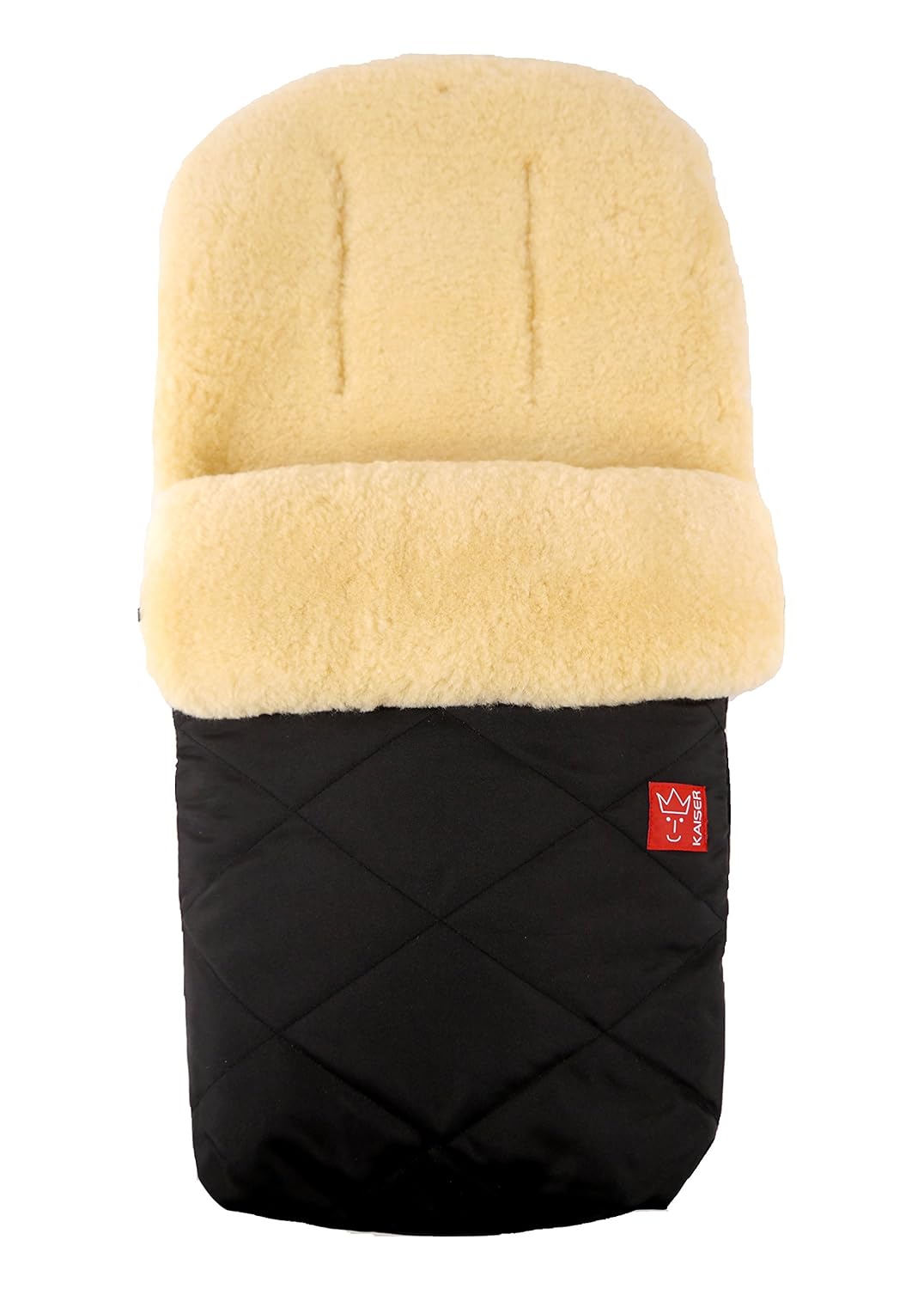 Lammfell Fußsack Natura, black