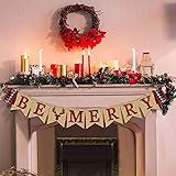 Amazon Com Burlap Joy Banner Christmas Bunting Banner Rustic