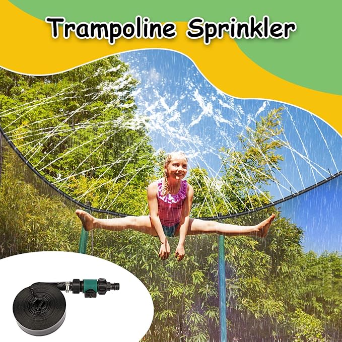 Trampoline Sprinkler Fun Summer Toys for Kids Outdoor