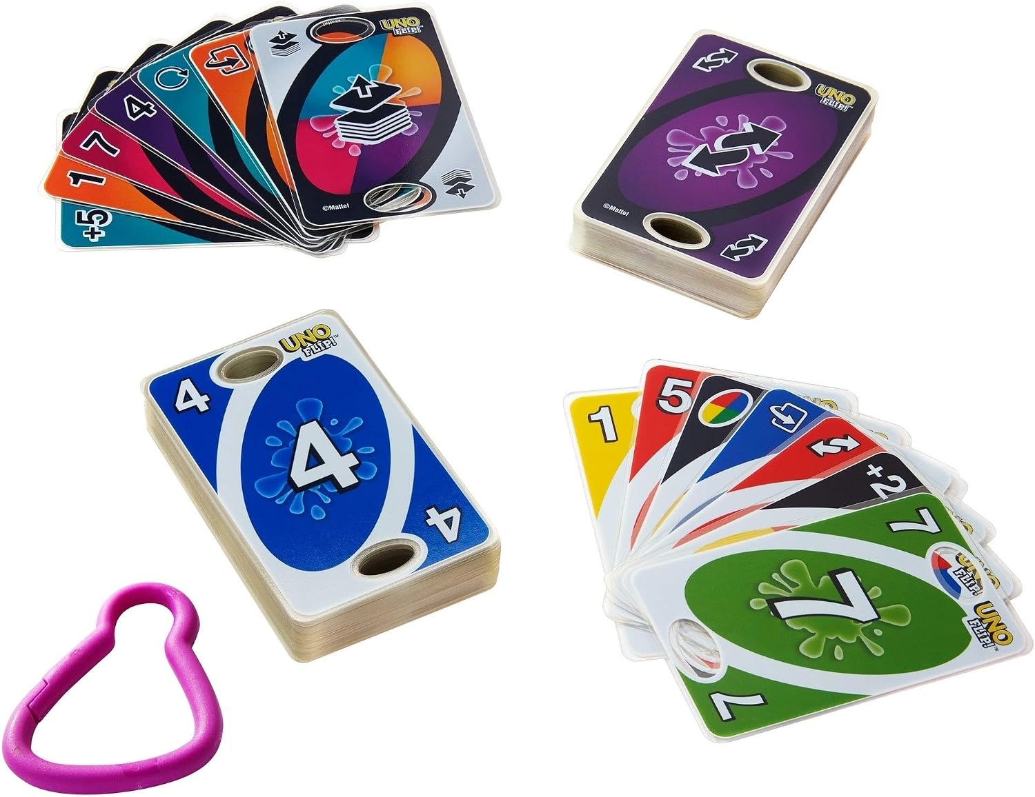 Mattel Games UNO Flip Splash Matching Card Game Featuring 112 Water Resistant 2-Sided Cards, Game Night - Image 3