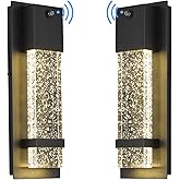 Dusk to Dawn Outdoor Wall Light Fixture, HWH Exterior Wall Sconce Porch Light 2 Pack, Outside Wall Lights in Black Finish wit