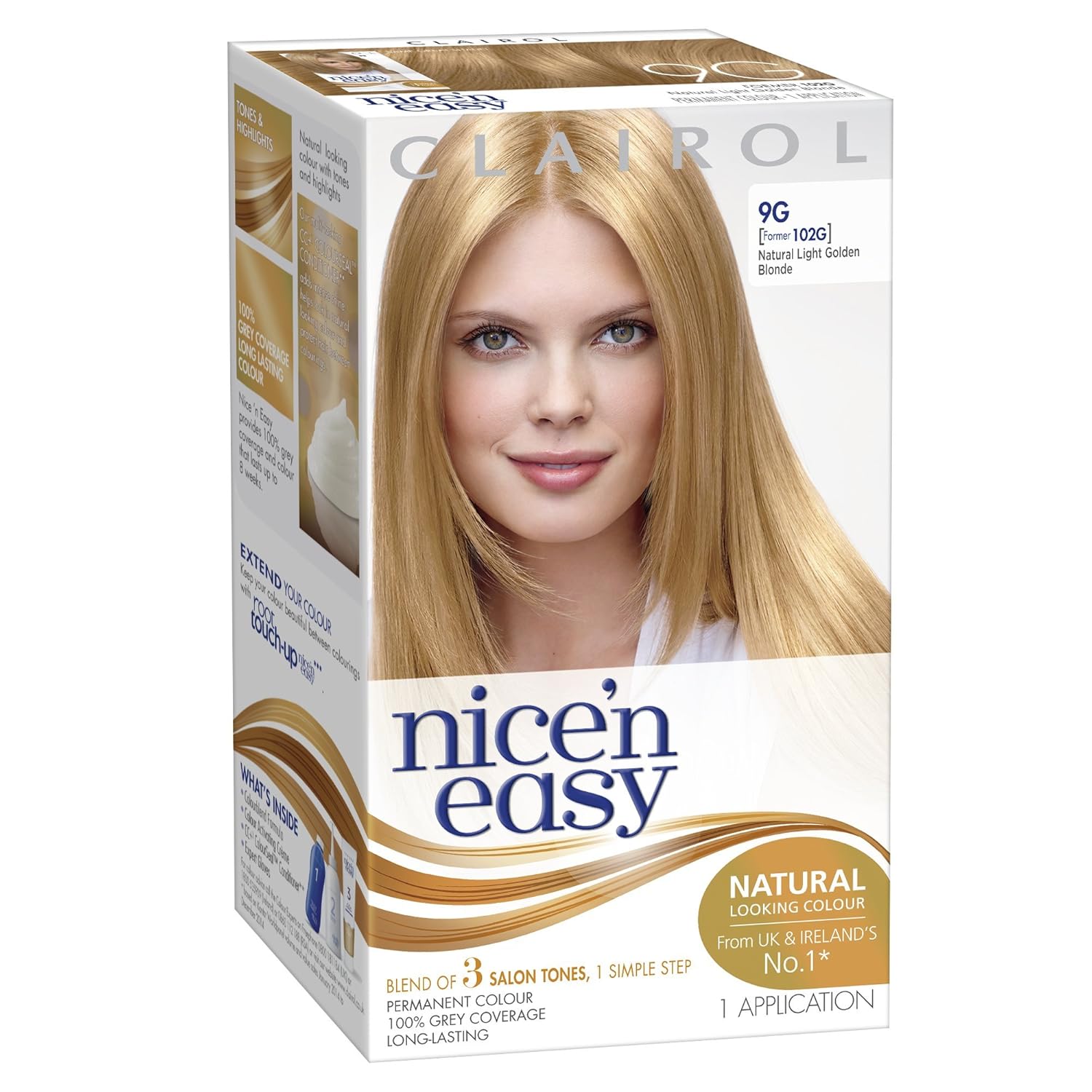 Nice N Easy Permanent Hair Colour 102G NATURAL LIGHT GOLDEN