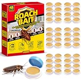 Nergallmo Cockroach Killer Indoor Home - 48 Packs | Roach Elimination Gel Fast-Acting in Kitchen and Home | Kills the Roaches' Nest | Prevents Reinfestation | Safe and Effective