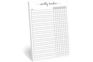 321Done Weekly Tracker Notepad - 50 Sheets (5.5" x 8.5") - Habit Tracking Days of Week Tear-Off Sheets, Planner Organizing - Made in USA - Simple Script