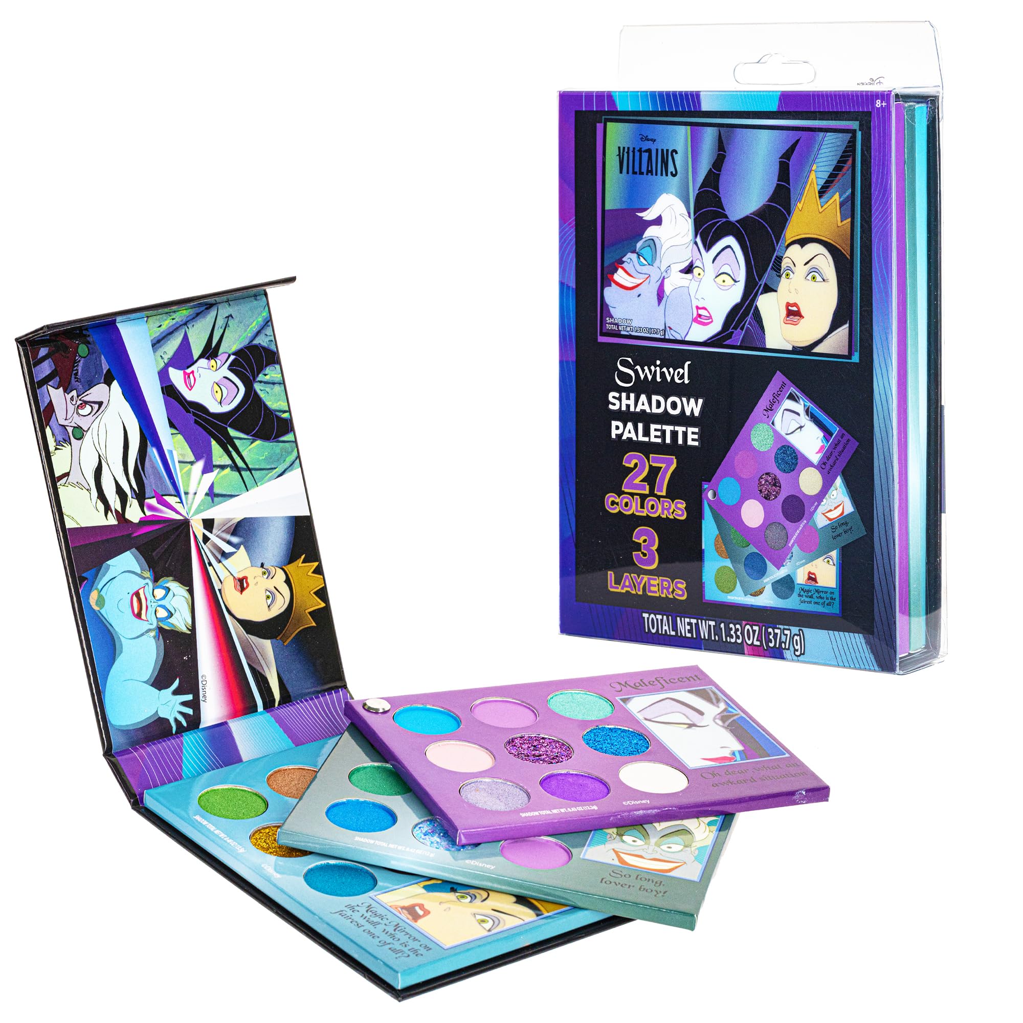 Mua Disney Villains Water Based 27-Well Eyeshadow Swivel Palette ...