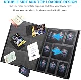 WAIZHIUA 9-Pocket Card Binder 432 Pockets PU Leather Album 24 Sheets view 2