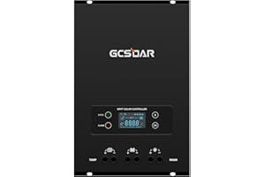 GCSOAR 100A MPPT Solar Charge Controller 12/24/36/48V auto Max PV 250V Solar Panel Charger Regulator Parameter Adjustable for Gel, AGM, Sealed, Flooded, Lithium LiFePO4 Battery