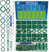 ZDBB 595 Pcs Automotive AC O Rings Kit SAE Metric 36 Sizes Green