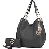MKF Collection Hobo Bag for Women & Wristlet Wallet, Vegan Leather Shoulder Bag Handbag Purse by Mia K.