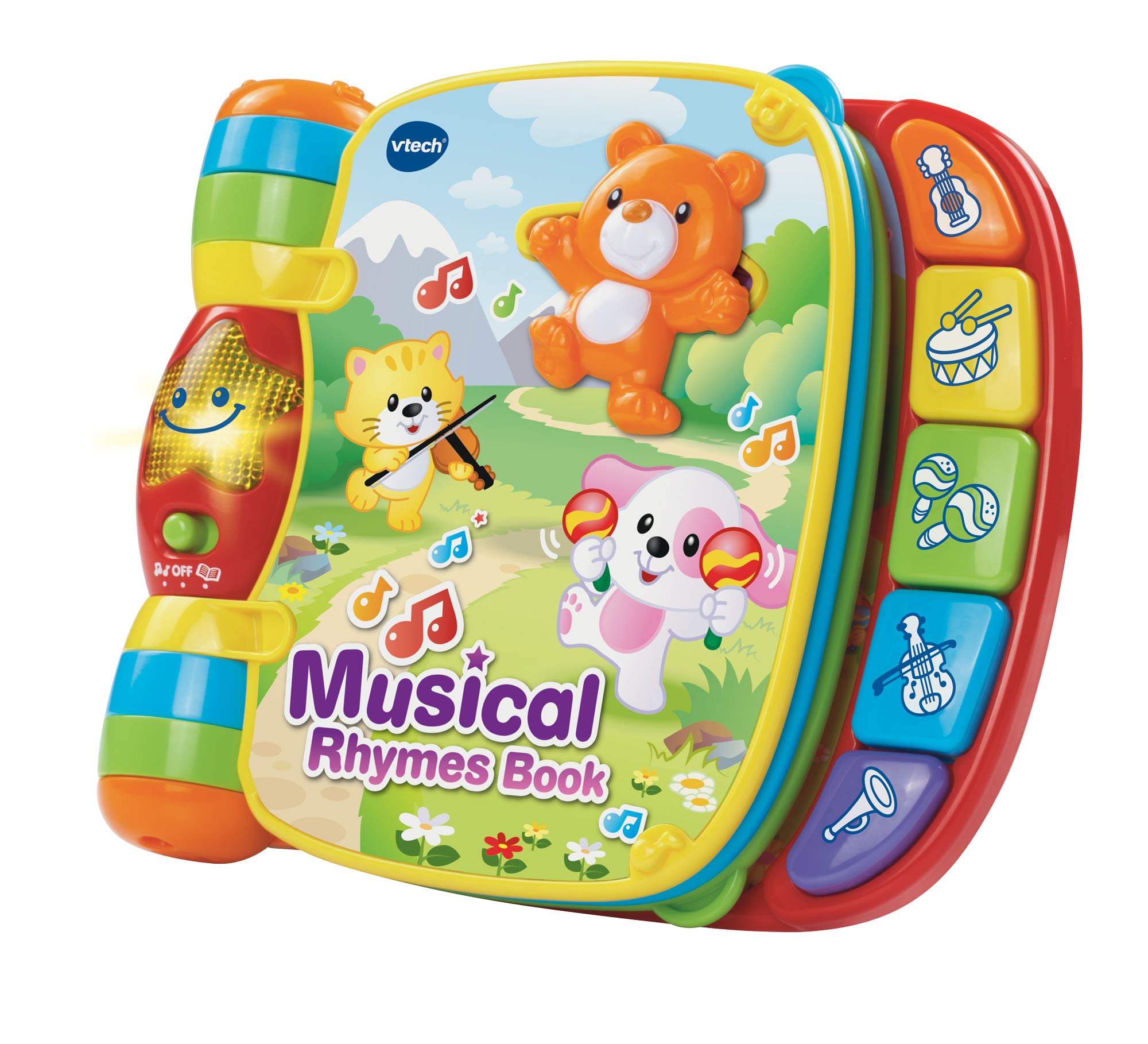 VTech Baby Musical Rhymes Book, Multicoloured, Toy for Ages 3 Months +