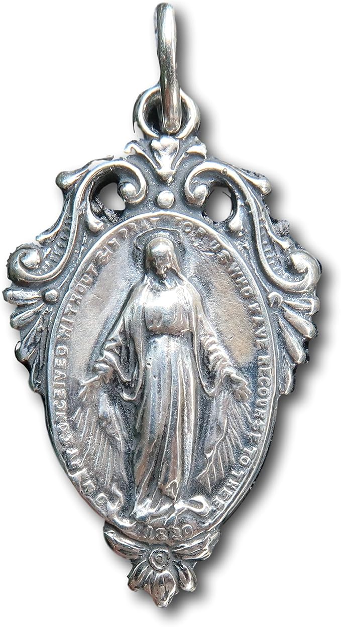 Miraculous Medal/Virgin Mary Medal Sterling Silver