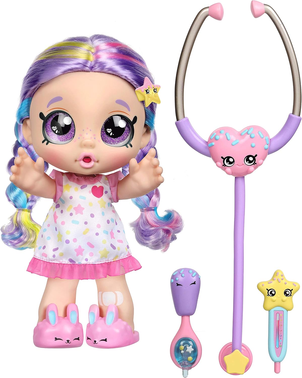 Kindi Kids Toddler Doll - Shiver and Shake Rainbow Kate - Interactive Talking Toy with Shopkins Accessories - Image 3
