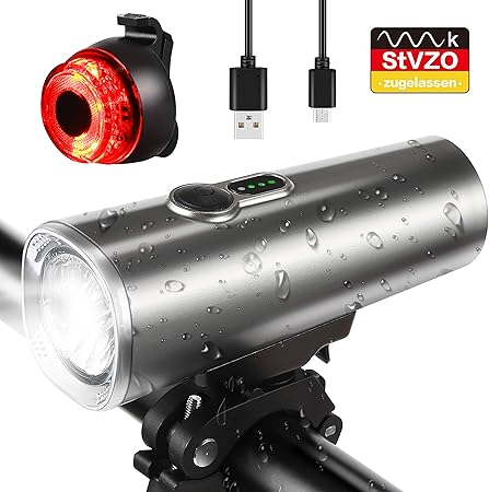 luz de bicicleta luz bicicleta recargable usb ipx5 impermeable lampara bicicleta luz bicicleta set luces bicicleta delantera y trasera kit luz de