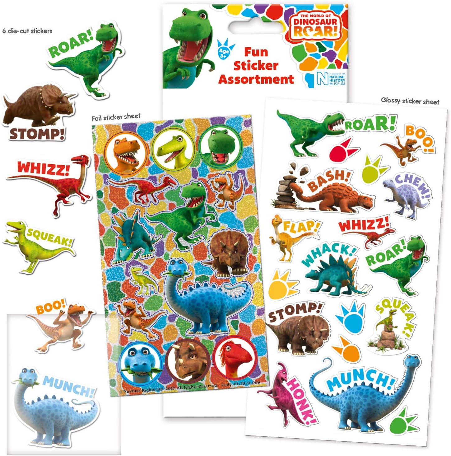 Paper Projects The World of Dinosaur Roar! Super Sticker Pack, White / Red, 23.5cm x 15cm - Image 5