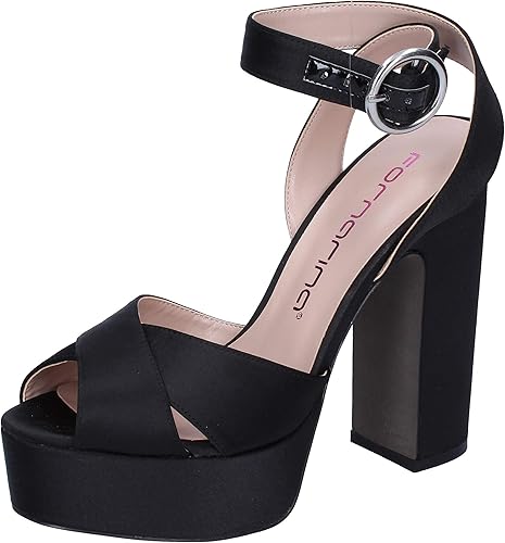 Amazon Fornarina レディースサンダル レディース サテン ブラック 26 0 Fornarina ファッションサンダル