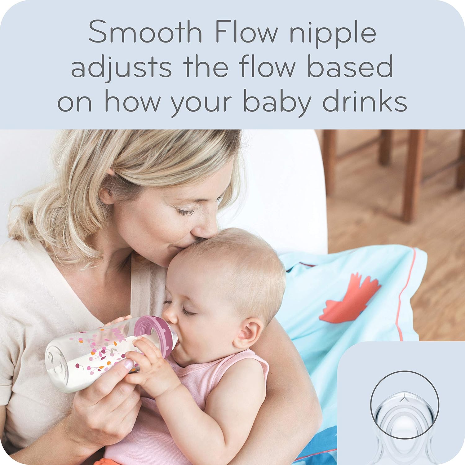 NUK Smooth Flow Anti-Colic Bottle, 5 Oz, 3 Pack : Baby