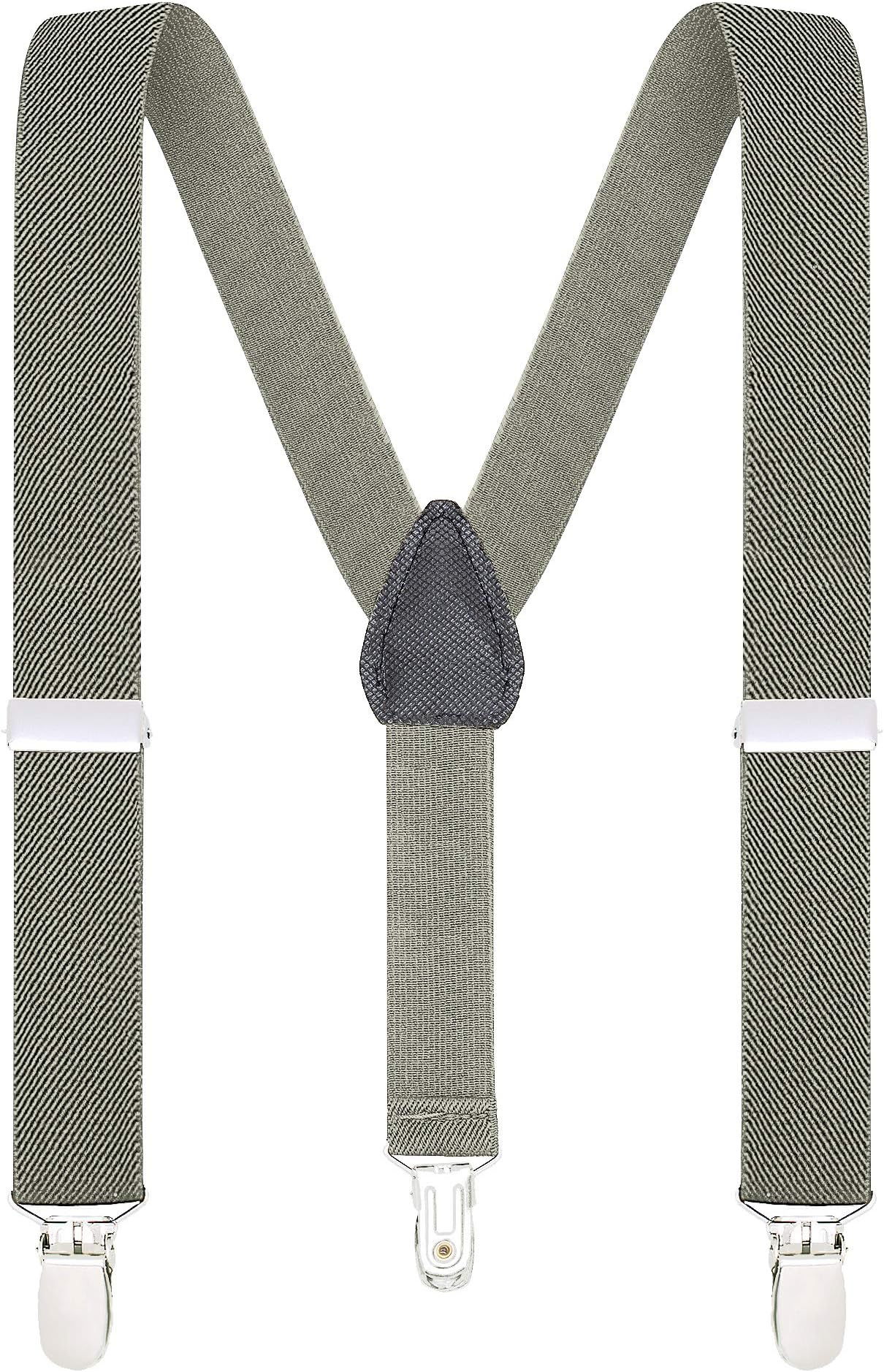 Buyless Fashion Adjustable Suspenders for Kids Toddlers Baby Elastic Solid Color 1 Inch - Y Back Design