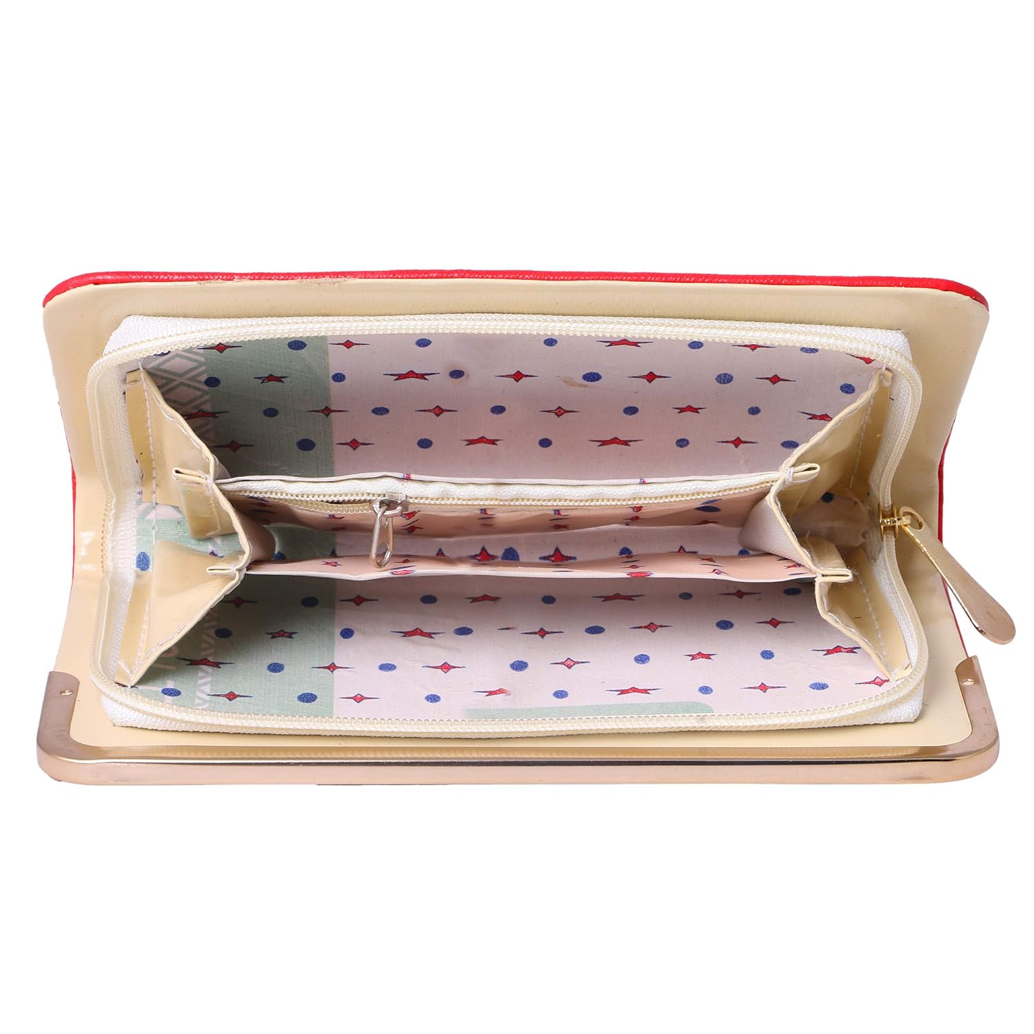 speed x fashion girls/women's combo of 2 clutches (red,black)