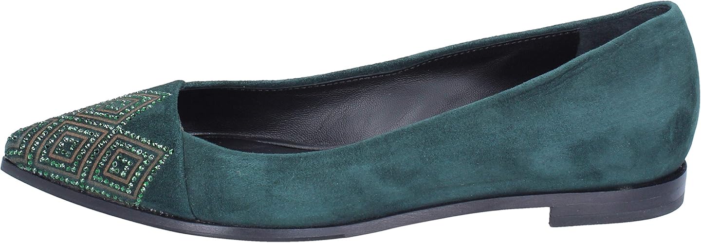 green flat shoes womens