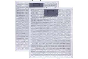 Upgraded W10169961A Range Hood Filter Replacement, Fits Whirlpool, Ikea, Kitchen Aid, Jenn Air, Aluminum Mesh Hood Grease Filter 10.5x12Inch, HR Huare Technology Aluminum Range Hood Vent Filters,2PCS