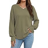 Bsubseach Womens Waffle Knit Tops Long Sleeve V Neck Shirts Dressy Casual Blouse 2026 Spring Loose Tunic Top Outfits