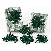 HUIHUANG Green Velvet Bows for Gift Wrapping Self Adhesive Christmas Green Gift Bows Burst Curly Ribbon Bows for Presents, Christmas Gift Wrapping, Treat Bags, Party Favor, Crafts-6 inch x 6 Counts