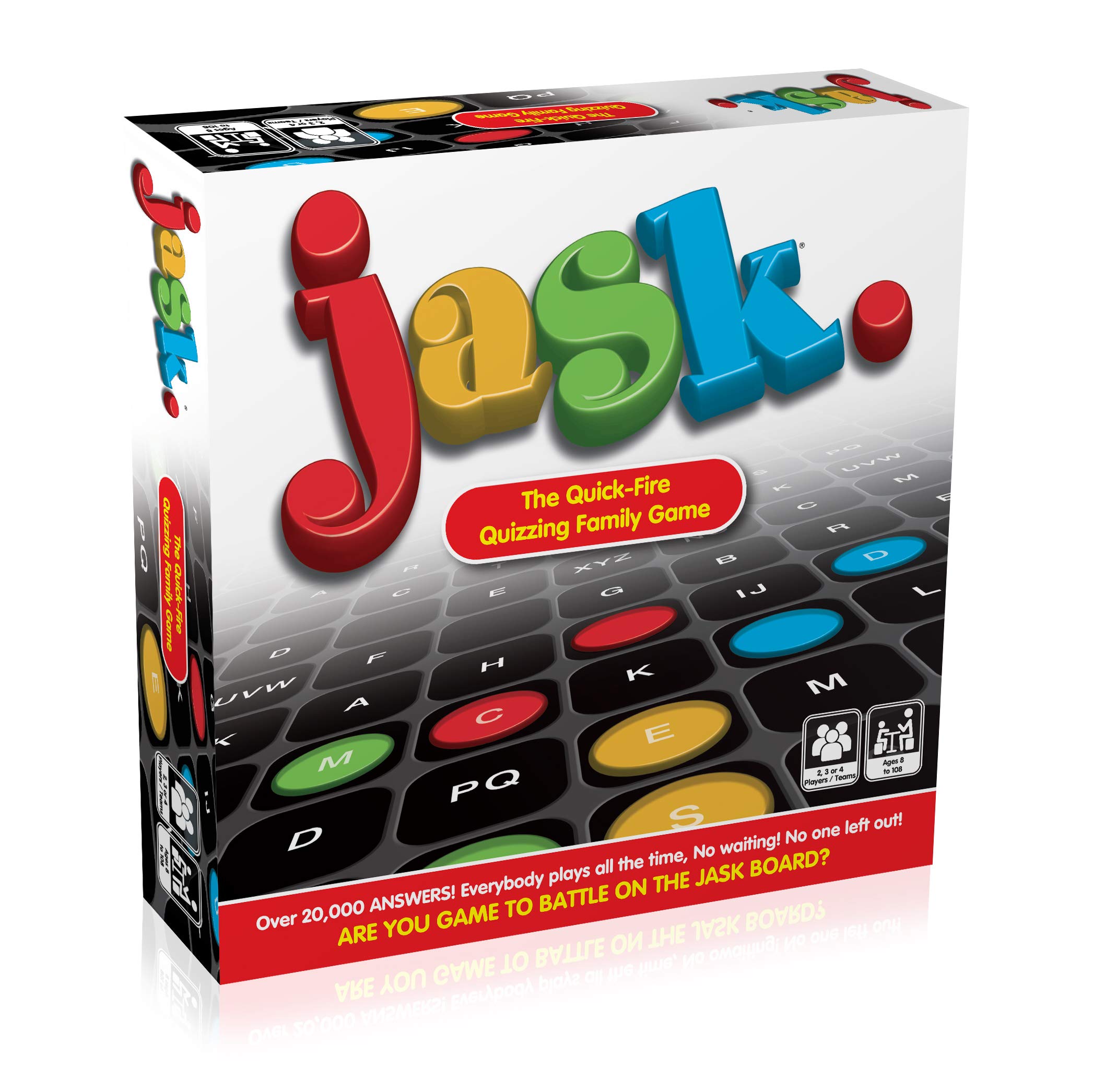 Jask - The Quick-Fire Quizzing Family Game !! The Categories Game for Words and Knowledge, Jask isn't just for Christmas it is for life. Everyone plays all at the same time!