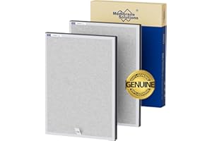 Membrane Solutions MSA3/MSA3S Genuine Smoke Removal Air Purifier Filter Replacement 2 Pack, Upgraded 6-in-1 H13 True HEPA Filter with OdallerPure Technology