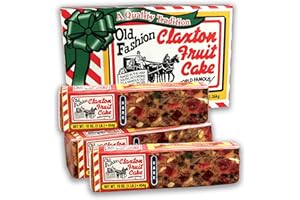 FRUIT CAKE Boxed - 1 lb Dark Recipe Claxton Fruitcake by Claxton Fruitcake