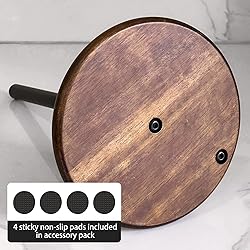 Paper Towel Holder Countertop with Real Wood Round